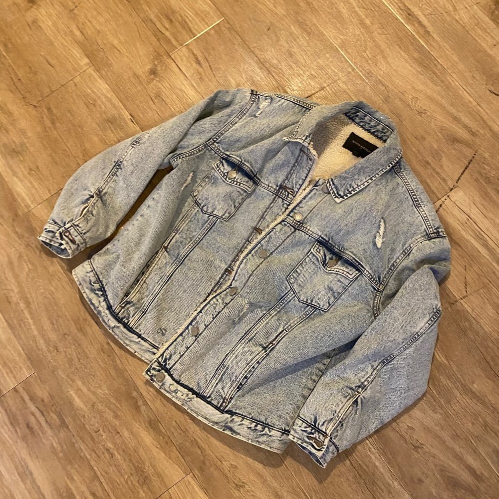 Banana Republic Sherpa Denim Jacket